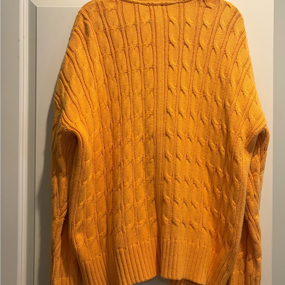Maeve Vibrant Orange Cable Knit Cardigan - Picture 5 of 9